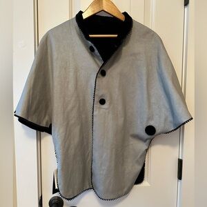 NWT’s Morrissey Reversible Black & Silver Velvet Cape Jacket